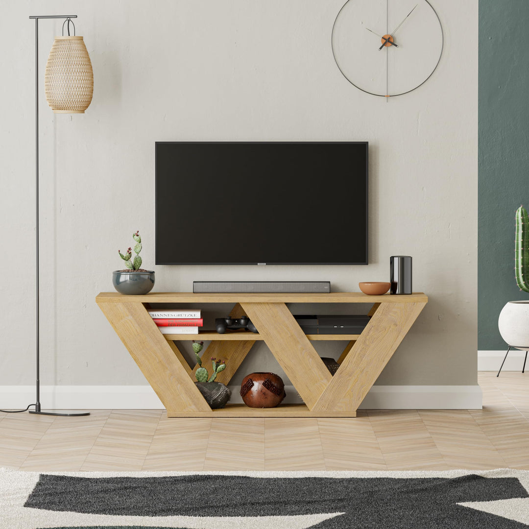 Hocuspicus Modern TV-Einheit für Wohnzimmer bis 48" Fernseher, 110 x 40 x 30 cm, einfache Montage un