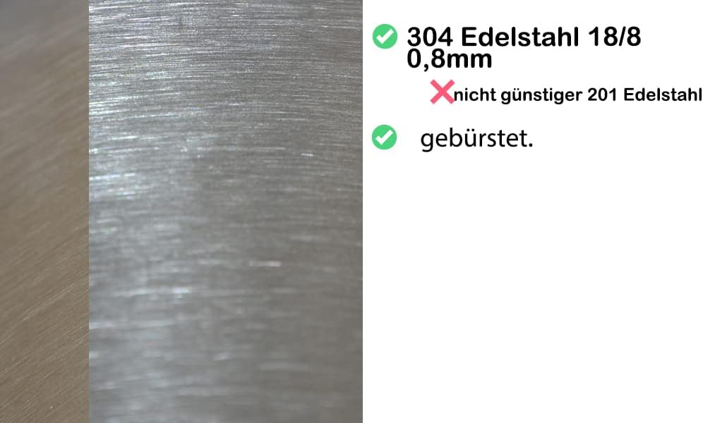 Omeere, 80x50, Einbauspüle eckig klein,Unterbauspüle Edelstahl 304 Materialdicke 0,8 mm, Spülbecken