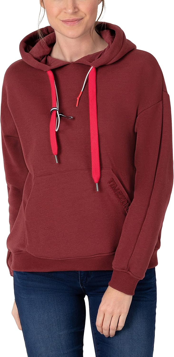 Timezone Damen Sporty Hoodie Kapuzenpullover XS Barolo Red, XS Barolo Red