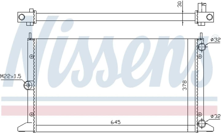 Nissens 63991 Kühler, Motorkühlung