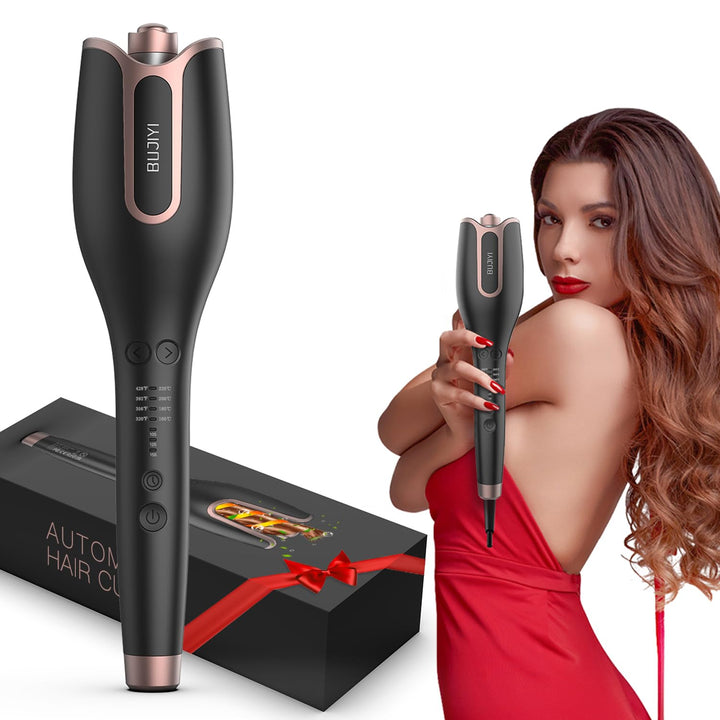 BUJIYI Lockenstab Automatisch,Lockenstab Grosse Locken,Automatischer Lockenstab mit 4 Einstellbare T