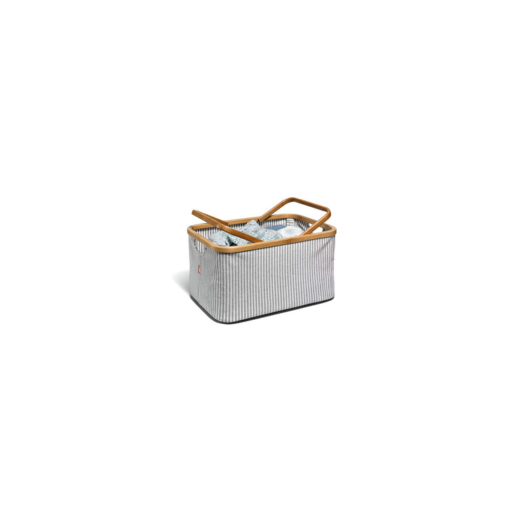 Prym 612054 Fold & Store Basket Canvas & grau, 45 x 30 x 22 cm