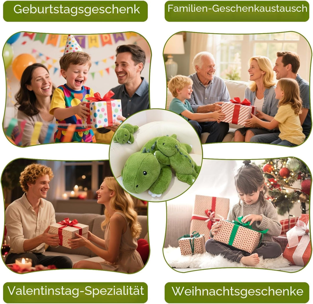 SQEQE Gewichtetes Dinosaurier Kuscheltier, Weiches Dino Plüschtier Kuscheltierkissen mit Gewicht, Cu