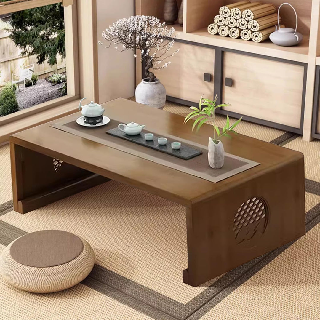 Chinesischer Tee-Bodentisch aus Bambus,japanischer Faltbarer Couchtisch,Altartisch Meditation,niedri