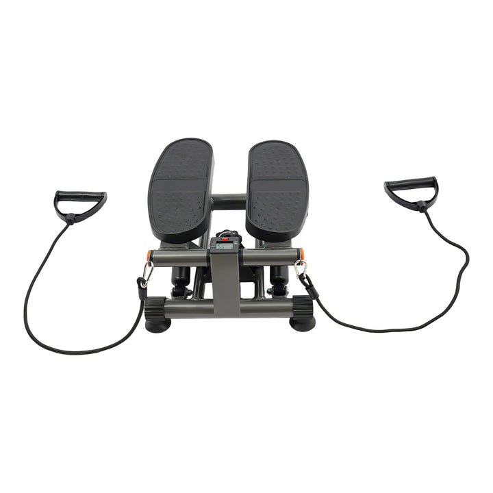 Twist Stepper mit Zugseilen | Heimtrainer für Beine Po und Arme | Trainingsgerät mit LCD Display und