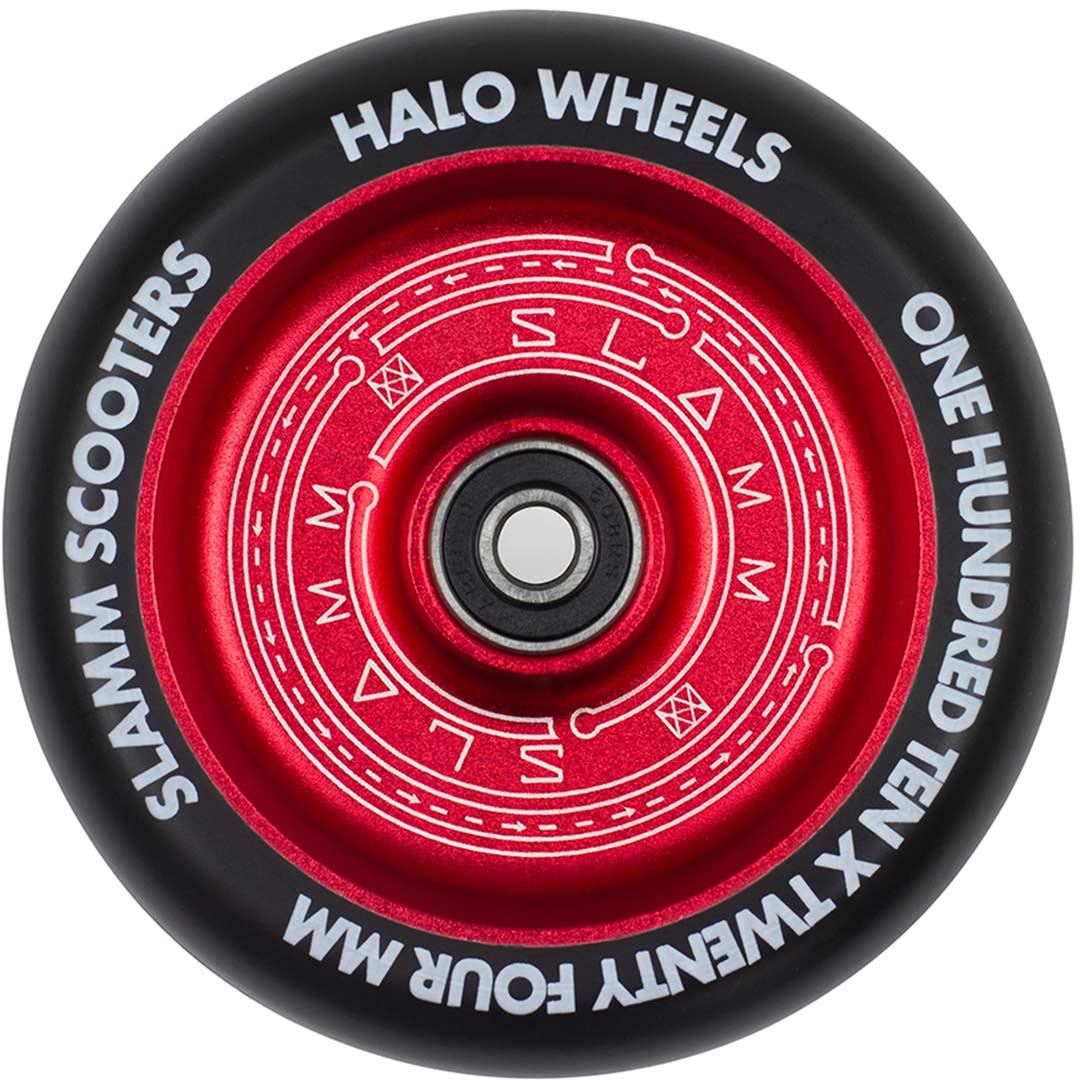 Slamm Scooters Halo Deep Dish Wheels Roller Unisex Erwachsene, Unisex-Erwachsene, SL590 110 mm Rot (
