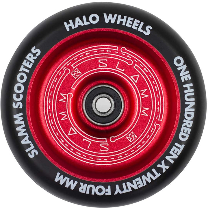 Slamm Scooters Halo Deep Dish Wheels Roller Unisex Erwachsene, Unisex-Erwachsene, SL590 110 mm Rot (