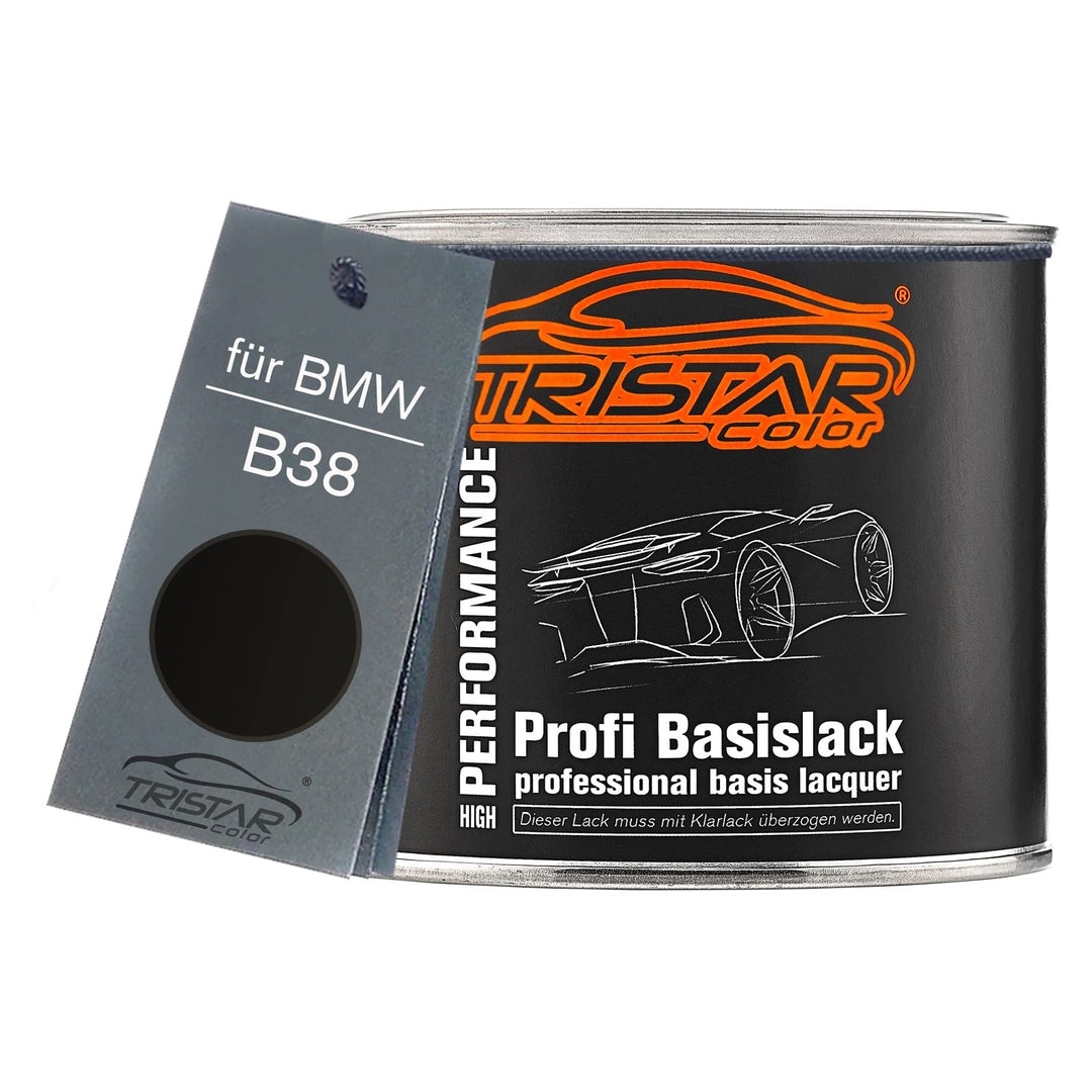 TRISTARcolor Autolack Dose spritzfertig für BMW B38 Midnight Blue II Metallic Basislack 0,5L