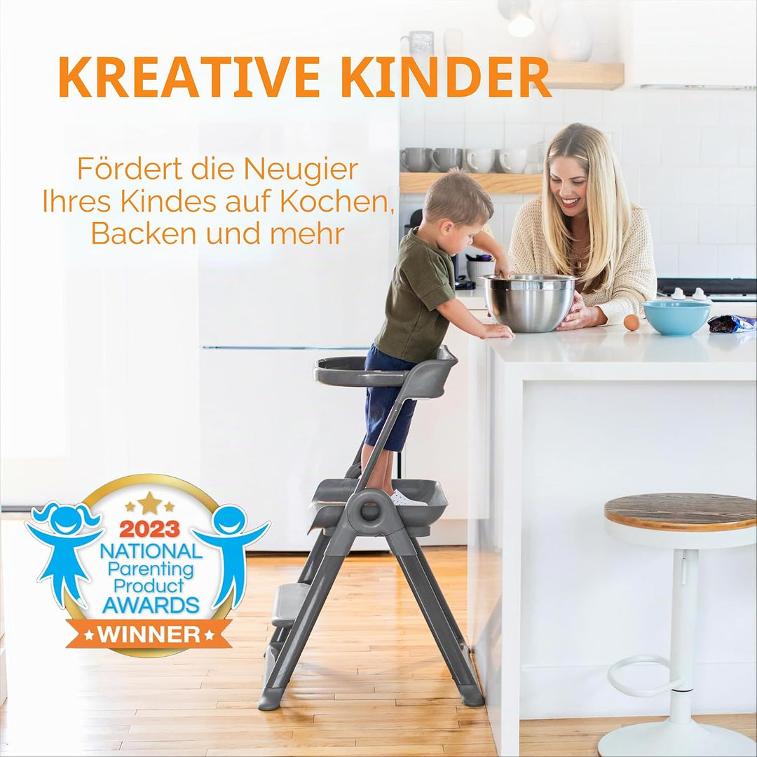 Boon Pivot Toddler Tower - Folding Step Stool for Kids - 21.75 L x 22.75 W x 34.75 H - Montessori To