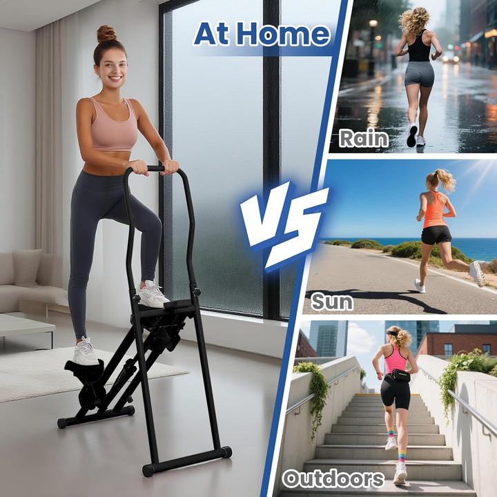 Stair Stepper für Home Gym Übung, Compact Folding Cardio Übung Climber, Verstellbare Lenker & Pedale