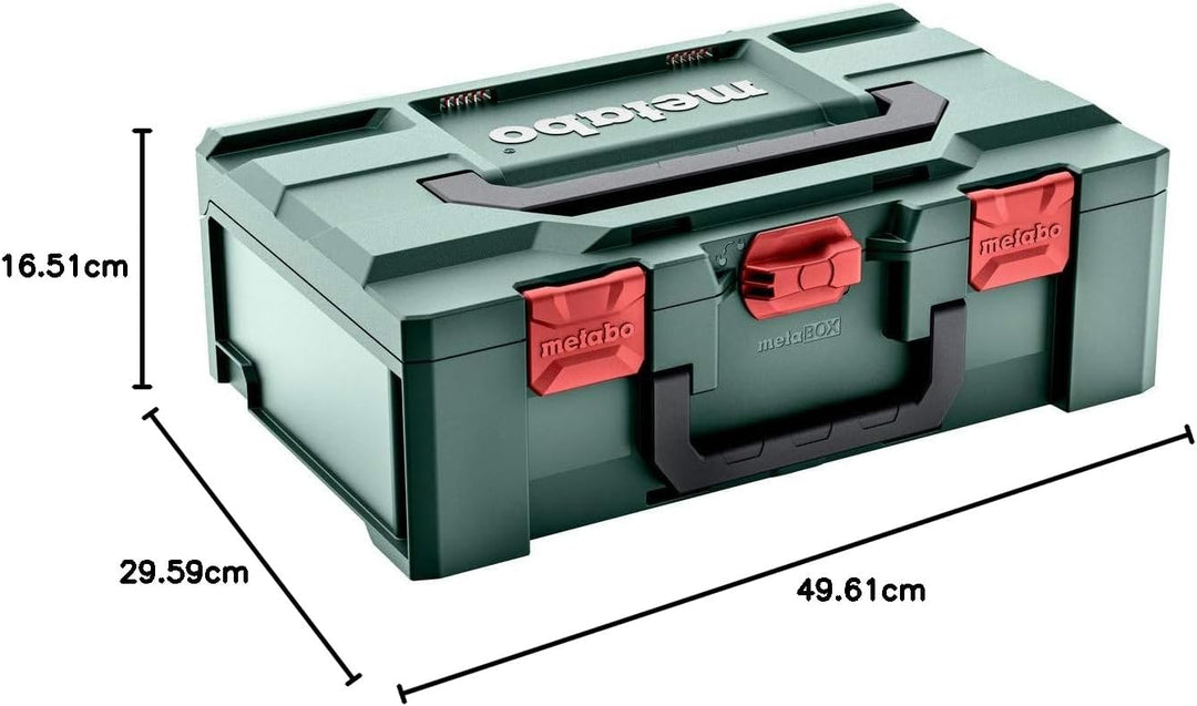 Metabo metaBOX 165 L, leer (626889000) Abmessungen: 496 x 296 x 165 mm, Koffervolumen: 16.7 l, Max.