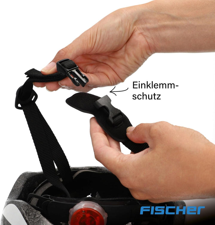 Fischer Erwachsene Fahrradhelm, Radhelm, Cityhelm, Weiss rosa S/M Single, S/M Single