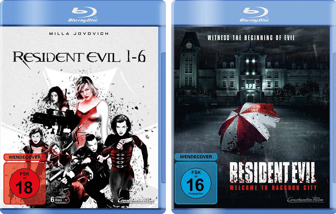 Resident Evil Box 1 - 6 + Welcome to Raccoon City (FSK 18) im Set - Deutsche Originalware [7 Blu-ray