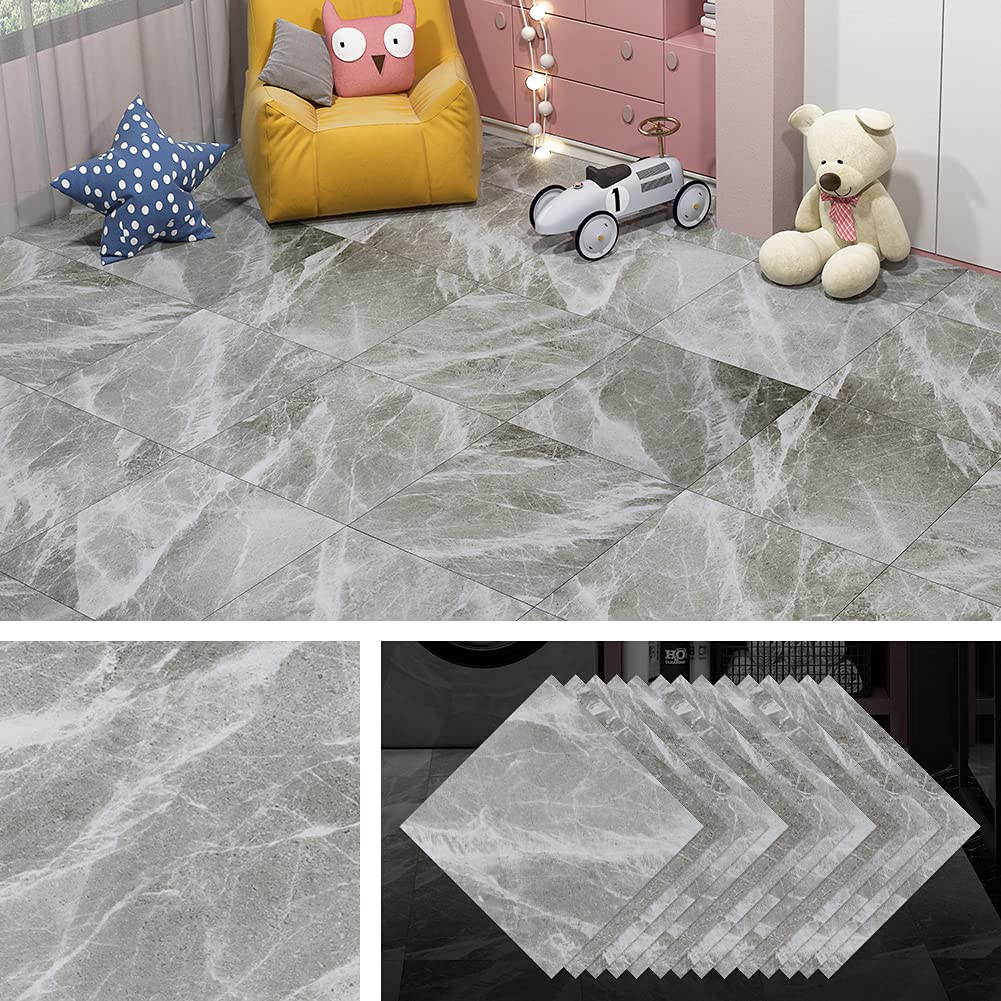 Livelynine 16 Fliesen Vinylboden Selbstklebend Bad Bodenfliesen Selbstklebend Küche 30x30 Wasserdich