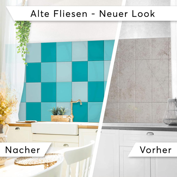 CREATISTO Klebefliesen Stickerfliesen Fliesenfolie - Klebefolie Aufkleber für Wand-Fliesen I Klebefl