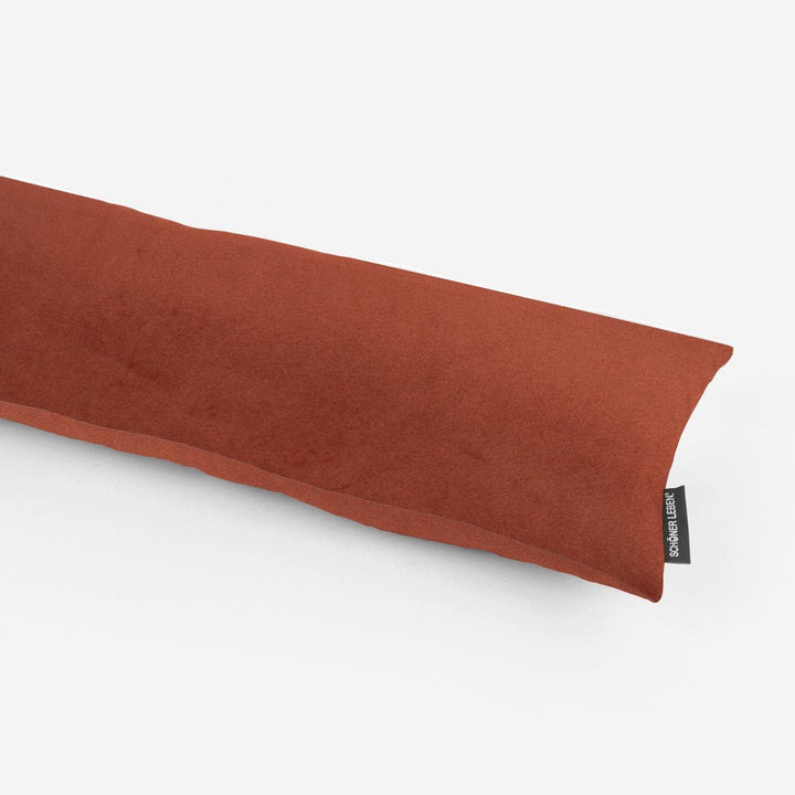 SCHÖNER LEBEN. Zugluftstopper Velvet Samt EIN Rostbraun div. Grössen, Auswahl:90cm Länge ca. 90x15x1