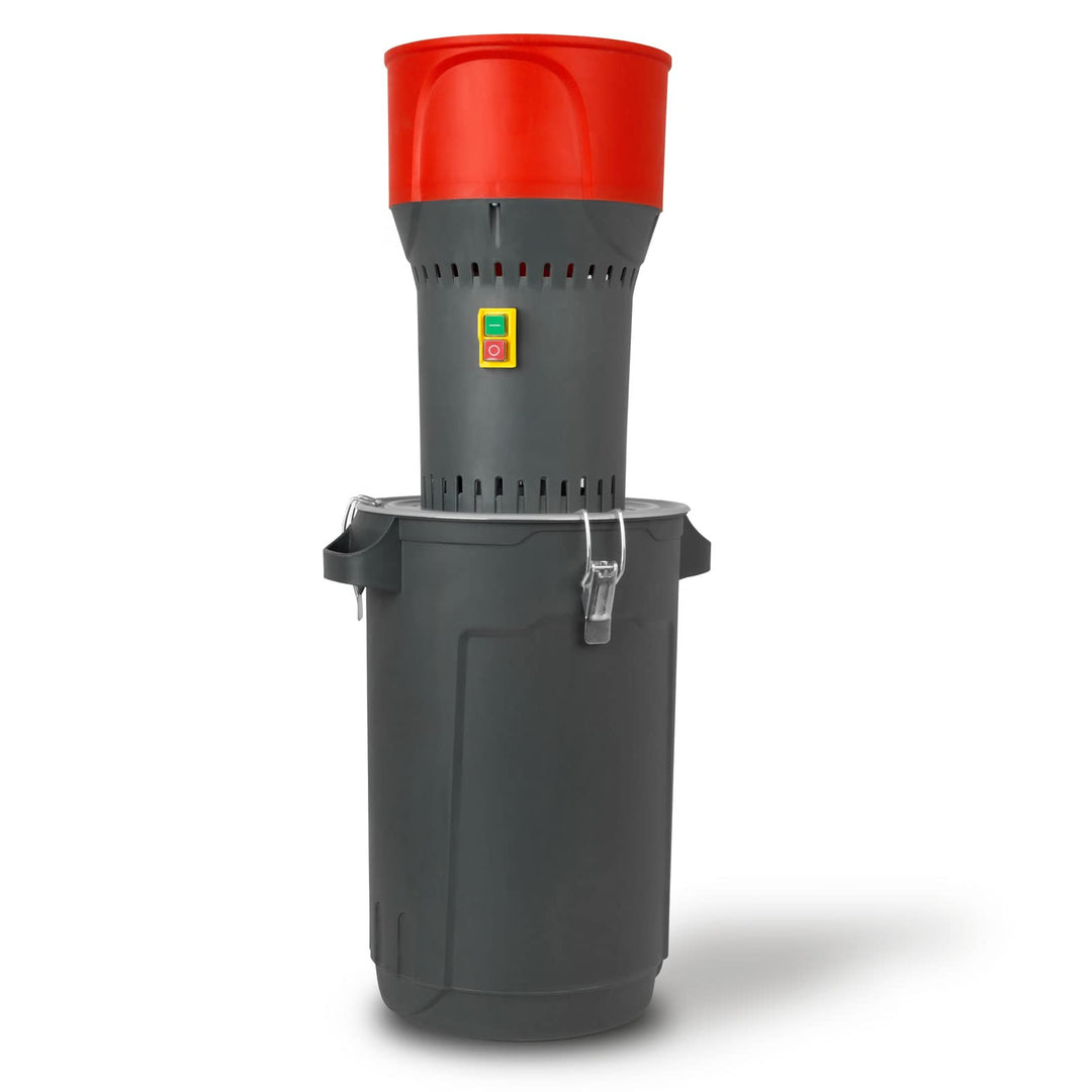 EBERTH Elektrische Getreidemühle mit 25L Eimer, 1000 Watt Elektromotor, 6L Einfülltrichter, 300 kg/h