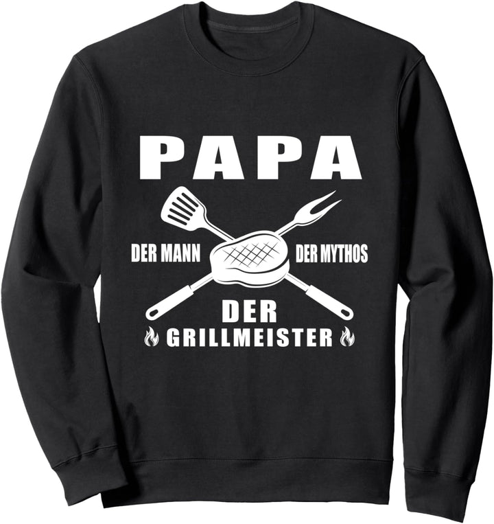 Papa Der Mann Der Mythos Der Grillmeister Bbq-Räucherer Sweatshirt