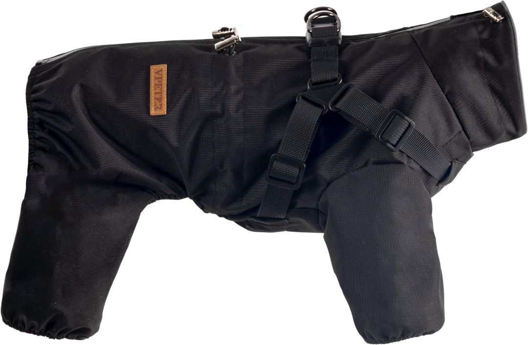 Hundegeschirr, Regenmantel, verstellbar, 4 Beine, Hundejacke mit Geschirr, reflektierender Overall,