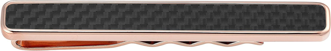 Karisma Hochwertige Herren Edelstahl 316L Krawattennadel mit Karbon/Krawattenklammer/Tie Clip Farbwa