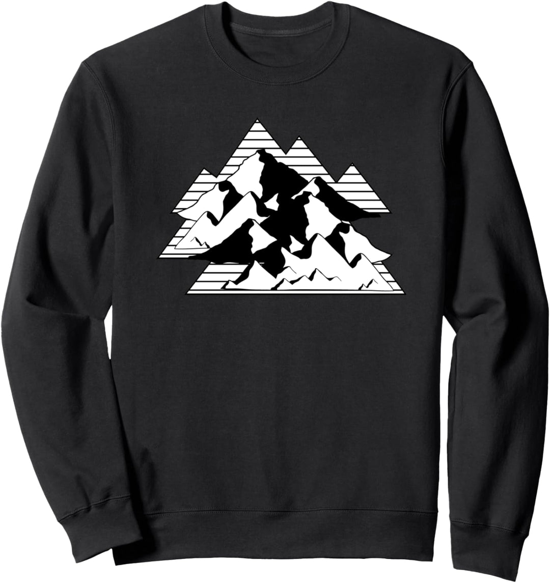 Bergwandern im Freien Kletterer Design Schwarz & Weiss Sweatshirt