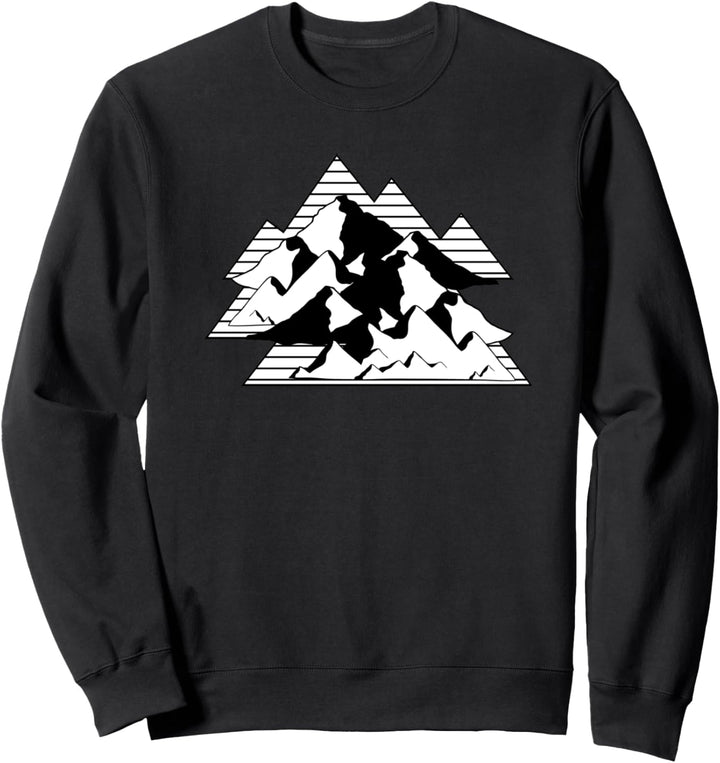 Bergwandern im Freien Kletterer Design Schwarz & Weiss Sweatshirt