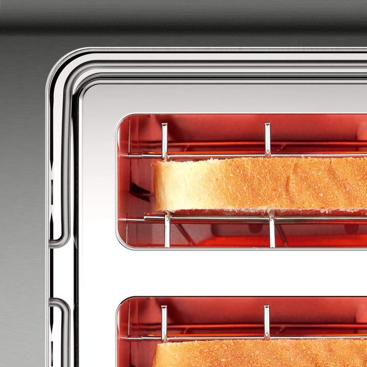 Bosch Kompakt Toaster DesignLine TAT5P425DE, integrierter Edelstahl-Brötchenaufsatz, mit Abschaltaut