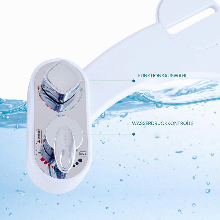 Hibbent WC Bidet, Cold/Heiss Water Bidet Dusch-WC (ohne Strom),Intimreinigung mit Selbstreinigende D
