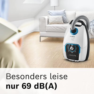 Bosch Staubsauger mit Beutel ProSilence Serie 8 BGB75XSIL, Bodenstaubsauger, ideal für Allergiker, H