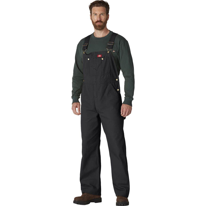 Dickies Herren Lätzchen Overall 40W / 30L Schwarz Abgespült, 40W / 30L Schwarz Abgespült
