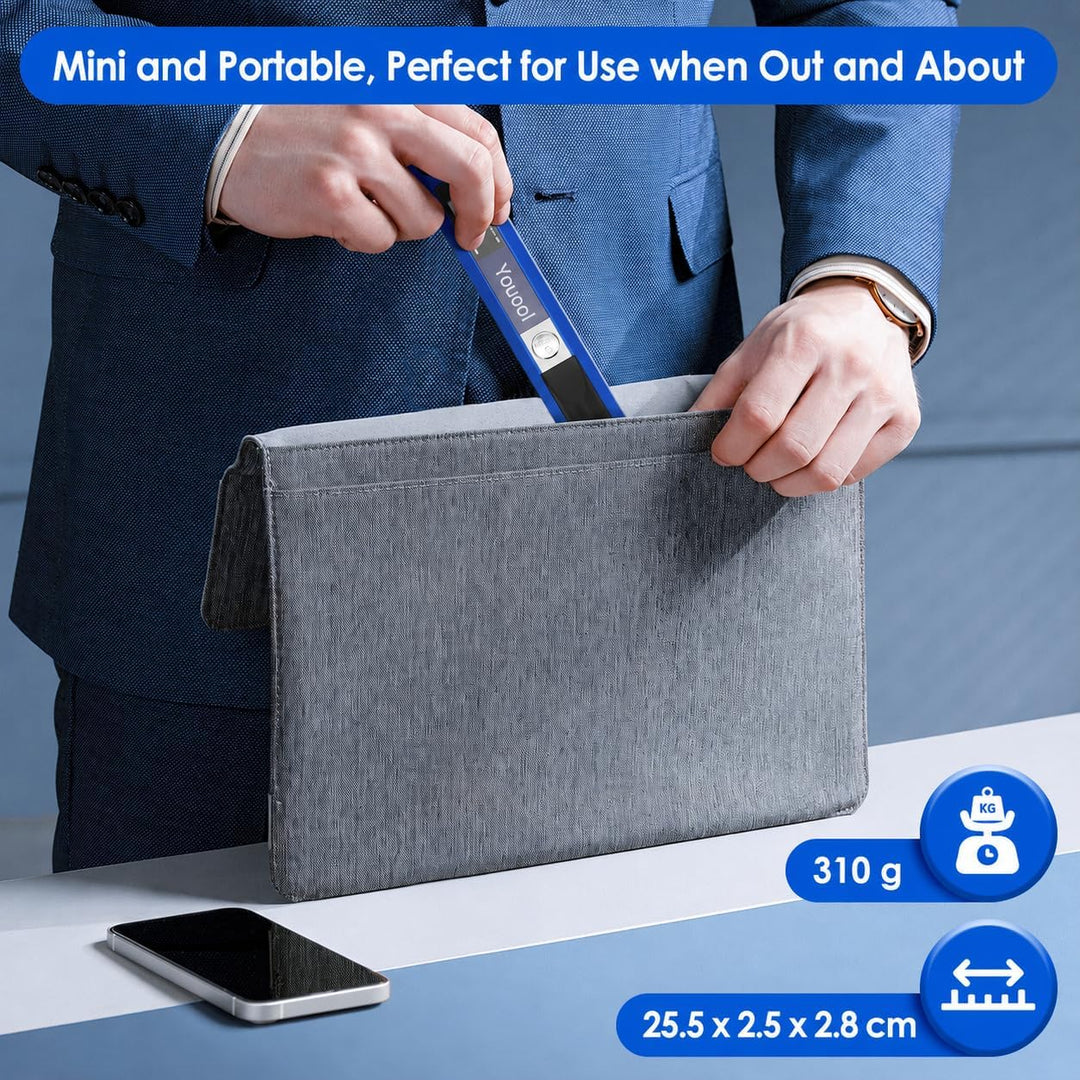 A4 Tragbarer Scanner, USB Bildscanner Handscanner Farbscannen 900 DPI A4 Tragbarer Dokumentenscanner