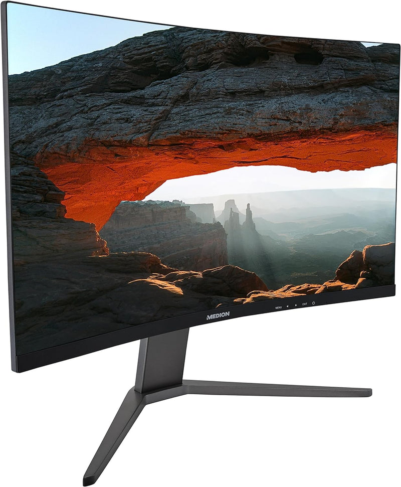 MEDION X52708 68,6 cm (27 Zoll) QHD Widescreen Curved Monitor (165Hz, 1440p, Adaptive Sync, 16:9, 1m