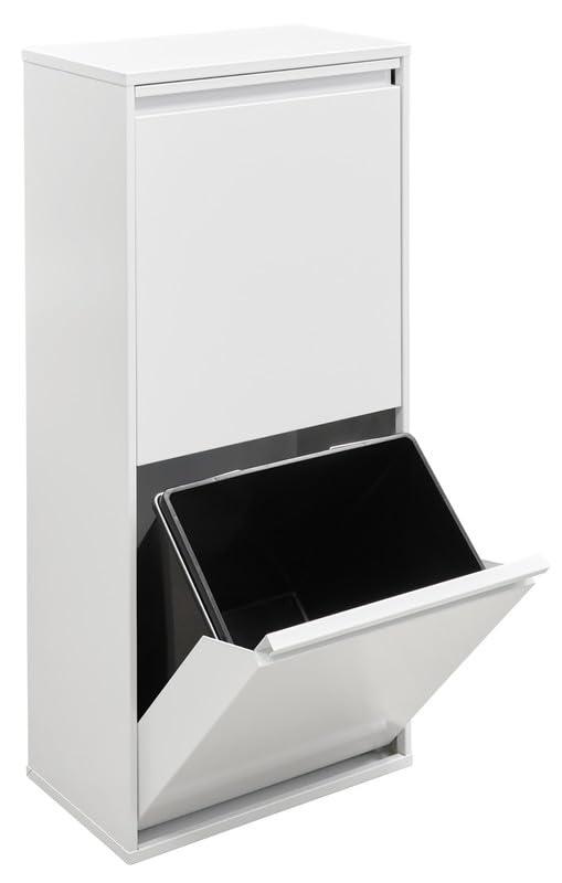 ARREGUI Basic CR401-B Mülltrennsystem aus Stahl | 3 Fächer Mülleimer für die Küche | 3 Fach Abfallei