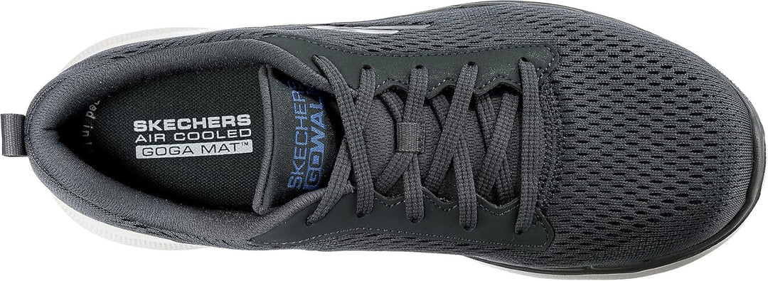 Skechers Herren Sneakers 41 EU Charcoal Textile Synthetic, 41 EU Charcoal Textile Synthetic
