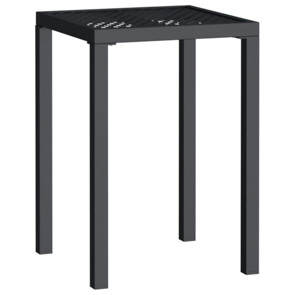 vidaXL Gartentisch Anthrazit 50x50x72 cm Stahl 50 x 50 x 72 cm, 50 x 50 x 72 cm