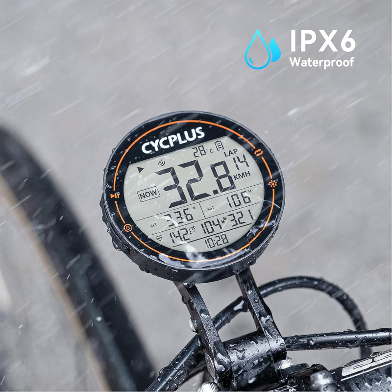 CYCPLUS Fahrradcomputer GPS Fahrradtacho Kabellos, Wasserdicht IPX6 Fahrrad Computer ANT+ Drahtloser