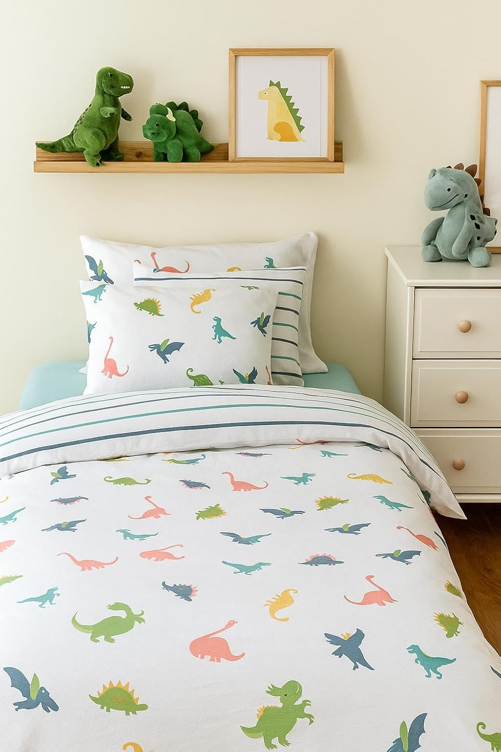 Soma Perkal Baby Wende Bettwäsche 100x135 cm Alpaka Lama Regenbogen weiss bunt Set inklusive passend