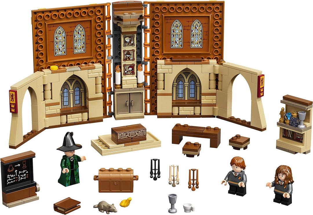 LEGO 76382 Harry Potter Hogwarts Moment: Verwandlungsunterricht Set, Spielzeugkoffer mit Minifiguren