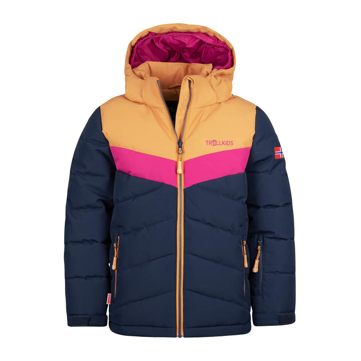 Trollkids Mädchen Winterjacke Gryllefjord 98 Marineblau/Honig/Feuerbeere, 98 Marineblau/Honig/Feuerb