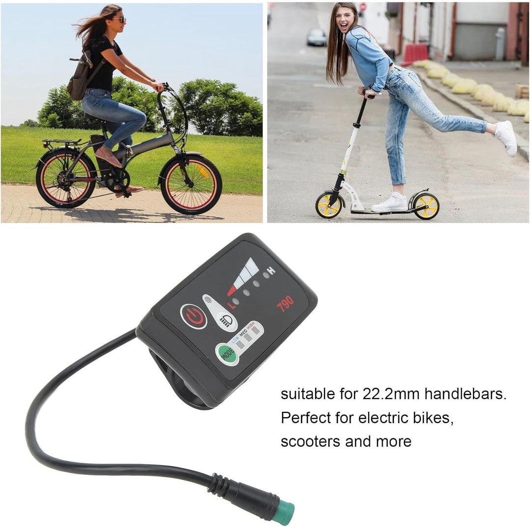 BuyWeek Elektrofahrrad LED Display, E-Bike LED Anzeigetafel wasserdichte 5P Stecker Elektrofahrrad L