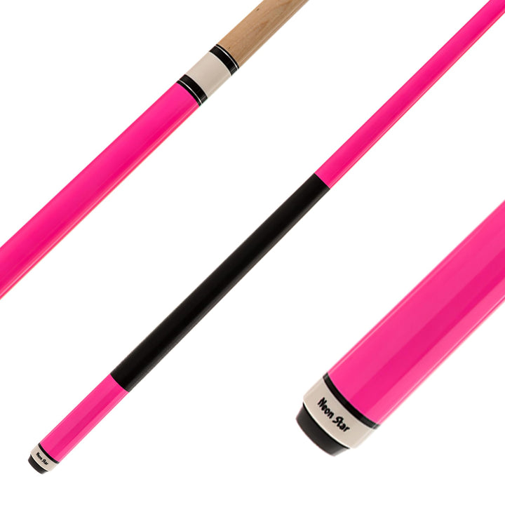 Winsport Billardqueue, Neon Star, Poolbillard Cue in Neon- gelb, pink, blau, grün. Profi-Spielqualit