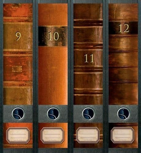 File Art - Ordnerrücken Design Etiketten - Motiv"Folio" für 12 breite + 12 schmale Aktenordner als K