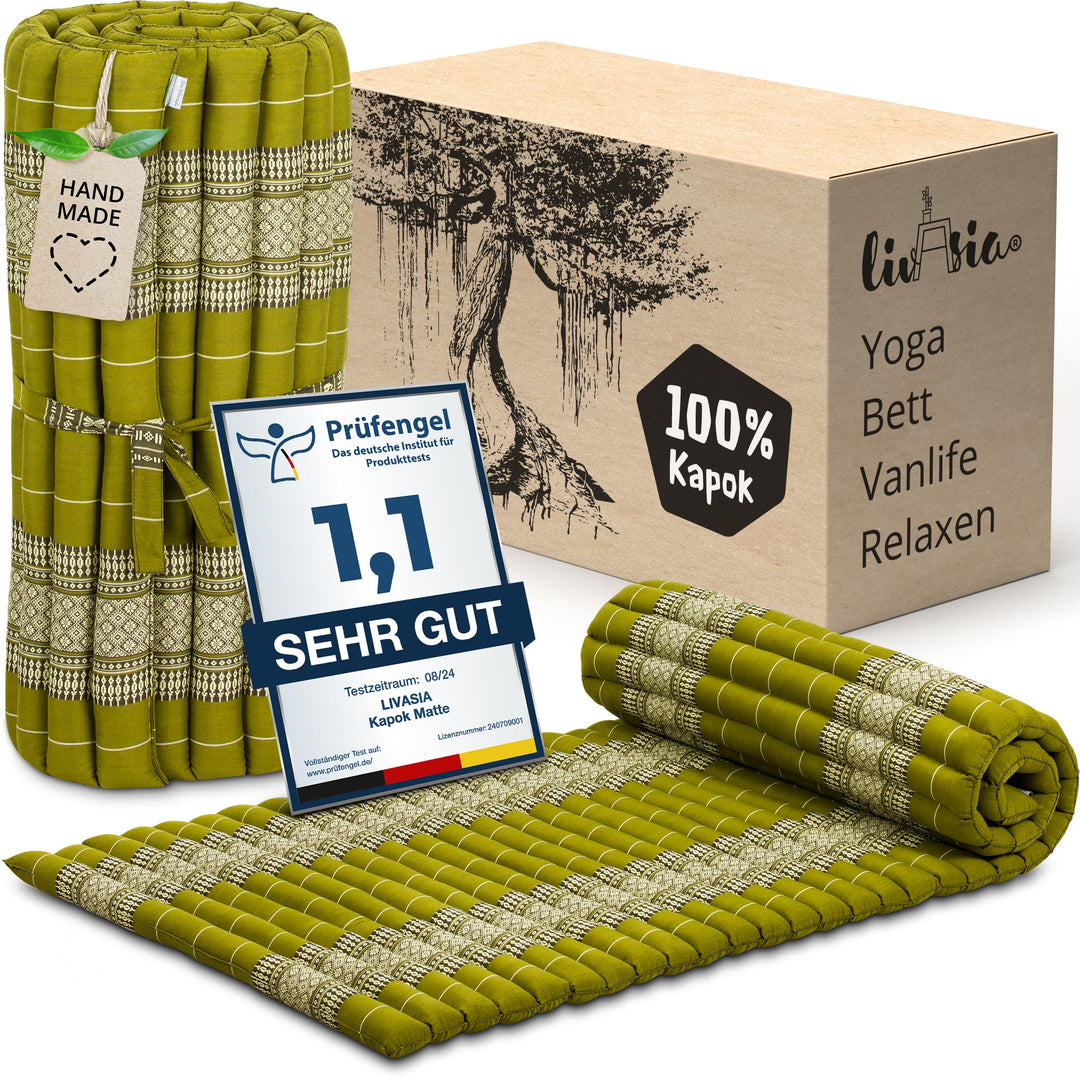 livasia Rollmatte Rollmatratze L-200x110x4,5cm, Gästebett Gästematratze 1 Person, Reisebett Kofferra