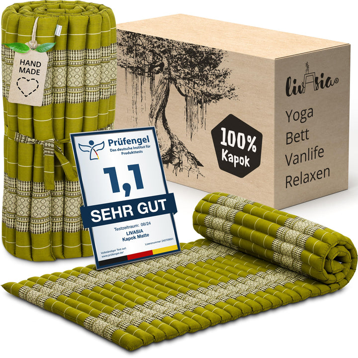 livasia Rollmatte Rollmatratze L-200x110x4,5cm, Gästebett Gästematratze 1 Person, Reisebett Kofferra