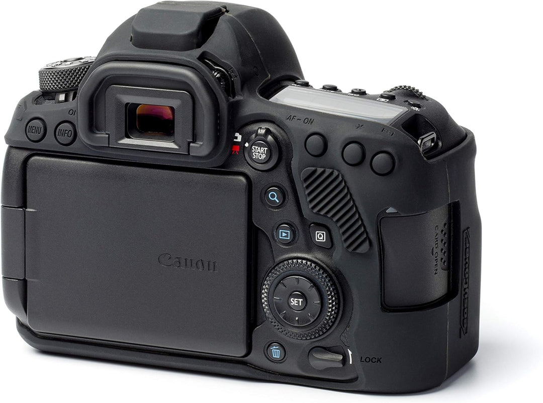easyCover - Silikon Kameratasche - Schutz für Ihre Kamera - Canon 6D Mark II - Schwarz
