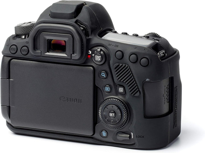 easyCover - Silikon Kameratasche - Schutz für Ihre Kamera - Canon 6D Mark II - Schwarz