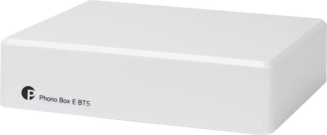 Pro-Ject Phono Box E BT 5, Kabelloses BT5-Streaming mit aptX HD für Phono und Line Quellen, Weiss