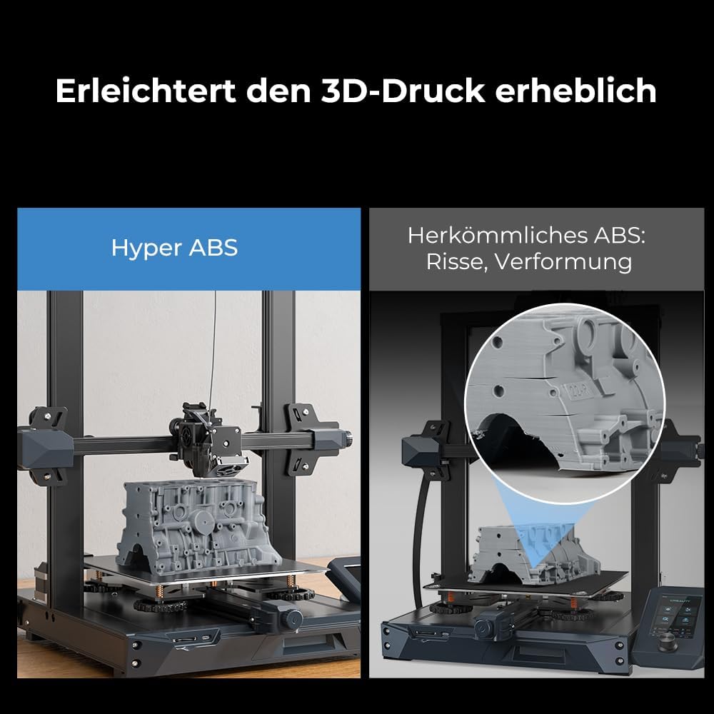 Creality Offizielles Hyper ABS Filament, Creality 3D Drucker Filament 1.75mm für Hochgeschwindigkeit