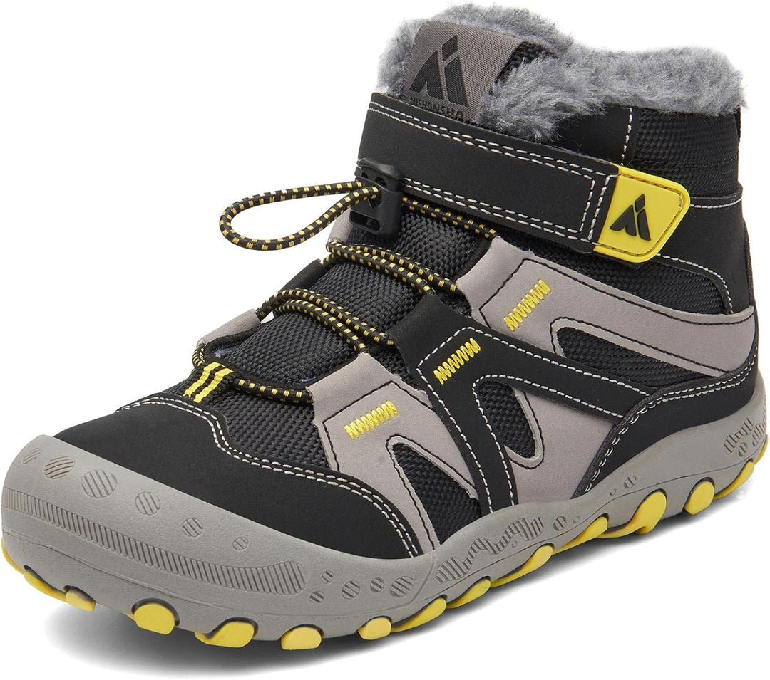 Mishansha Kinder Winterschuhe Warm Gefüttert Winterstiefel Jungen Mädchen Schneestiefel Outdoor ruts