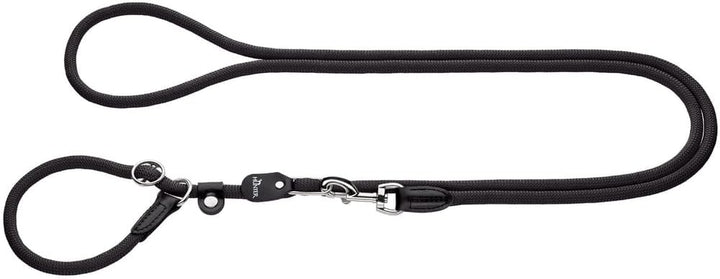 HUNTER Freestyle Retrieverleine, Tau, mit integrierter Halsung, robust, wetterfest, 1,0/260 cm, schw
